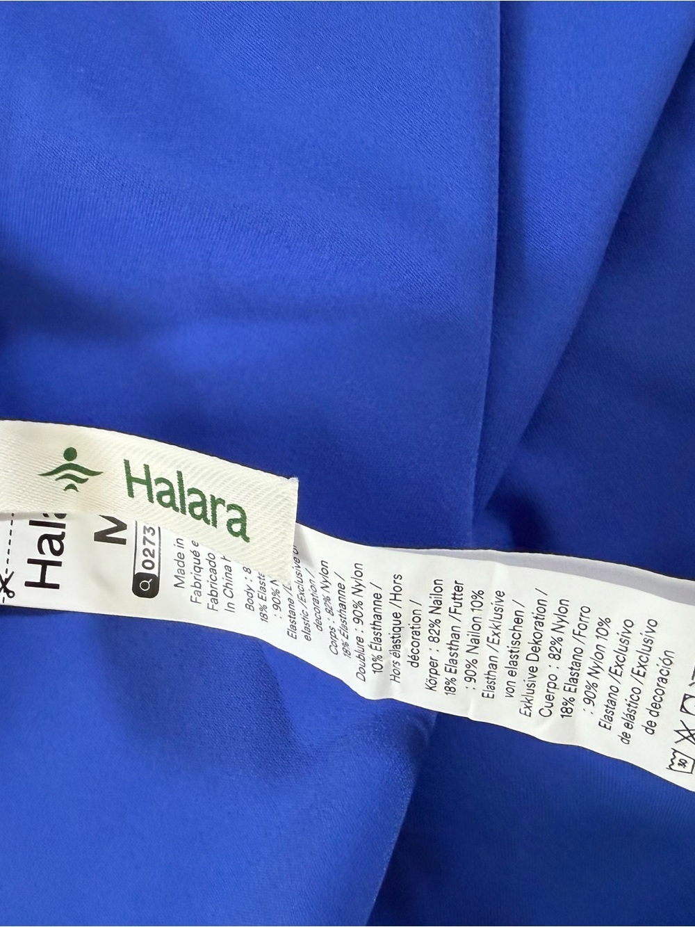 HALARA Cobalt Blue Square Neck Midi Dress with Side Slit - Picture 5 of 5